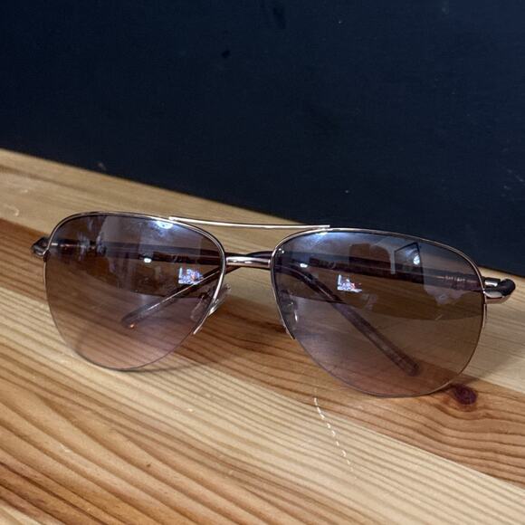 WOMEN'S NINE WEST SUNGLASSES AVIATOR COLOR BROWN LENS TORTOISESHELL PREOWNED - Picture 1 of 7